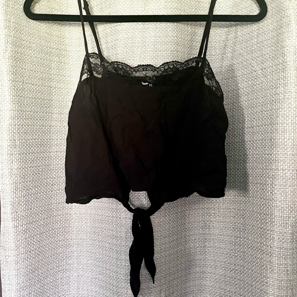 Black Lace Trim Camisole